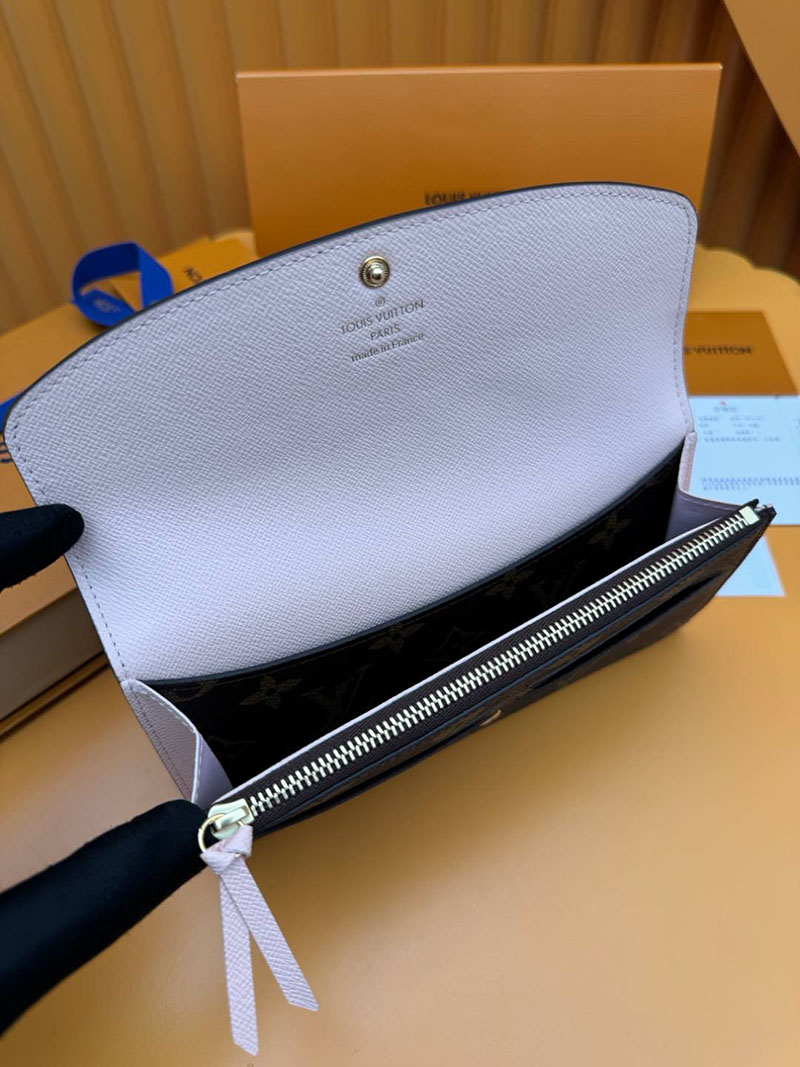 本革 ルイヴィトン ポルトフォイユ・エミリー M61289 RFID モノグラム ローズバレリーヌ ルイヴィトン 長財布 レディース 人気 - 画像 (6)