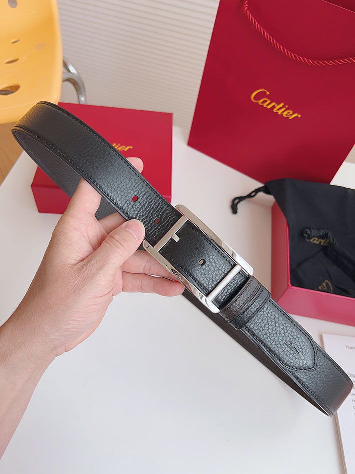 最高級カルティエスーパーコピー カルティエベルトコピー カルティエ ベルト メンズ 交換 2516682 ブラック/ブラウン シルバー金具 - 画像 (8)