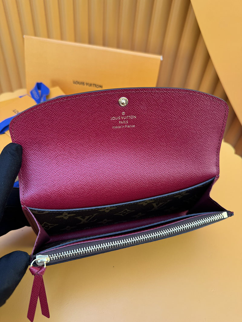 本革 ルイヴィトン ポルトフォイユ・エミリー M60697 RFID モノグラム フューシャ モノグラム ルイヴィトン 長財布 レディース 人気 - 画像 (6)