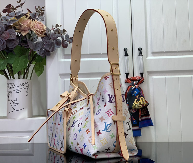 村上隆 ルイヴィトン LV × TM キャリーオール NM PM マルチカラー M13661 モノグラム ゴールド金具 ルイヴィトン 村上隆 2025 新作バッグ - 画像 (9)