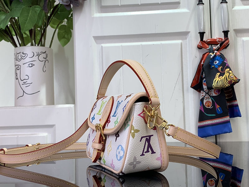 村上隆 ルイヴィトン LV × TM Nano Diane マルチカラー M14194 モノグラム ゴールド金具 ルイヴィトン 村上隆 2025 新作バッグ - 画像 (9)