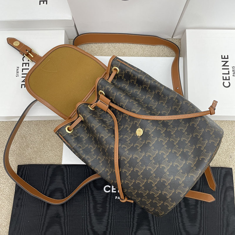 最高級セリーヌスーパーコピー セリーヌバッグコピー ミディアム フォルコ バックパック 117902CAS.04LU タン セリーヌ リュック 新作 2025 - 画像 (3)