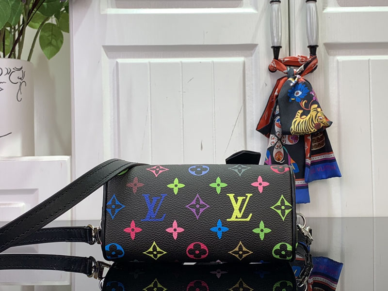村上隆 ルイヴィトン LV × TM ナノ・スピーディ マルチカラー M13406 モノグラム ゴールド金具 ルイヴィトン 村上隆 2025 新作バッグ - 画像 (2)
