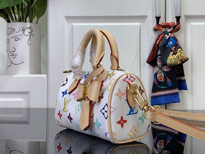 村上隆 ルイヴィトン LV × TM ナノ・スピーディ マルチカラー M13391 モノグラム ゴールド金具 ルイヴィトン 村上隆 京都 - 画像 (9)