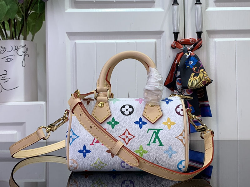 村上隆 ルイヴィトン LV × TM ナノ・スピーディ マルチカラー M13391 モノグラム ゴールド金具 ルイヴィトン 村上隆 京都 - 画像 (8)