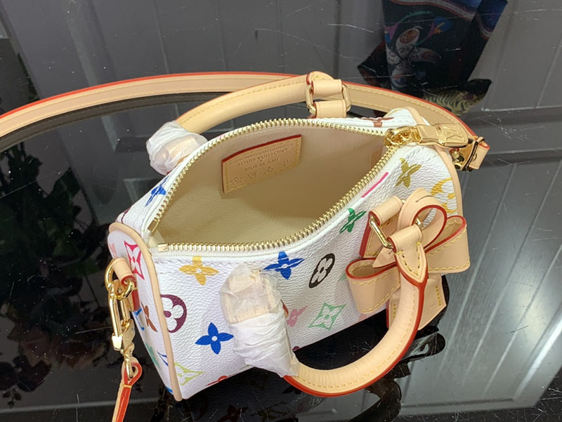 村上隆 ルイヴィトン LV × TM ナノ・スピーディ マルチカラー M13391 モノグラム ゴールド金具 ルイヴィトン 村上隆 京都 - 画像 (2)