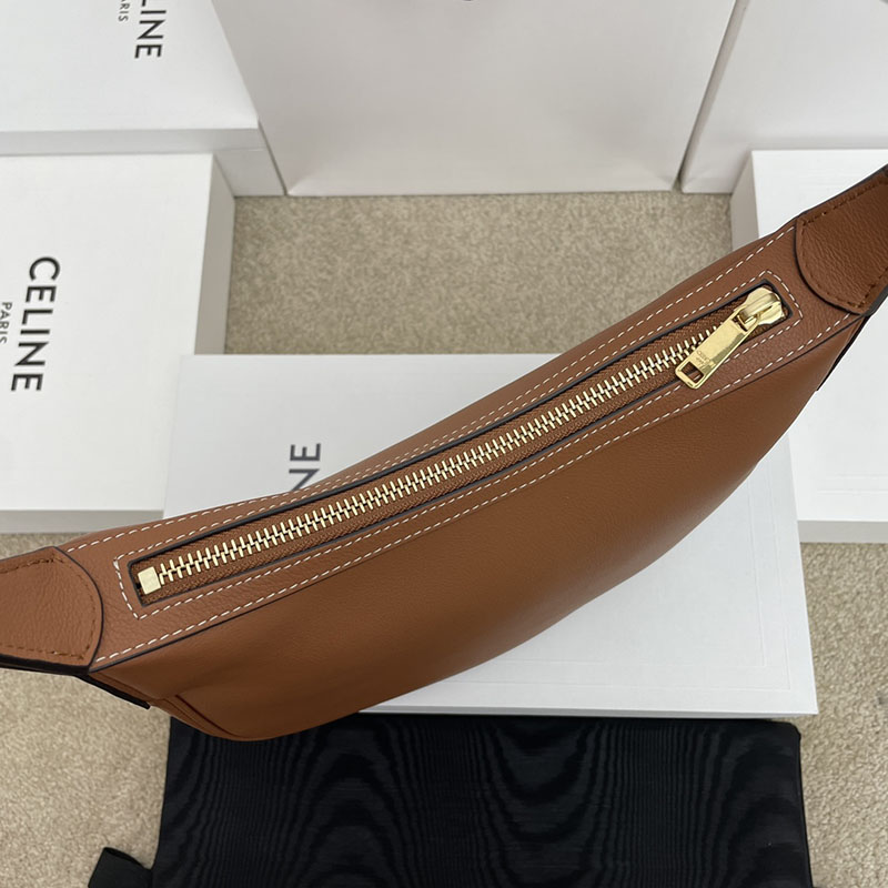 最高級セリーヌスーパーコピー セリーヌバッグコピー スモール エロイズ キュイル トリオンフ バッグ 117253FLH.04LU タン セリーヌ ホーボーバッグ 新作 2025 - 画像 (2)