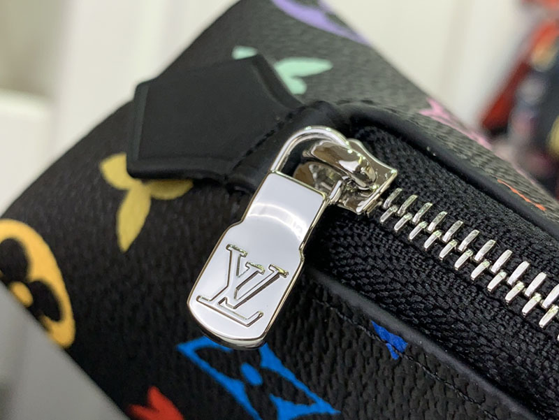村上隆 ルイヴィトン LV × TM ポシェット・コスメティック PM マルチカラー 2517745 モノグラム ゴールド金具 ルイヴィトン 化粧ポーチ - 画像 (6)