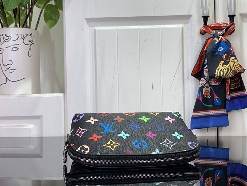 村上隆 ルイヴィトン LV × TM ポシェット・コスメティック PM マルチカラー 2517745 モノグラム ゴールド金具 ルイヴィトン 化粧ポーチ - 画像 (4)