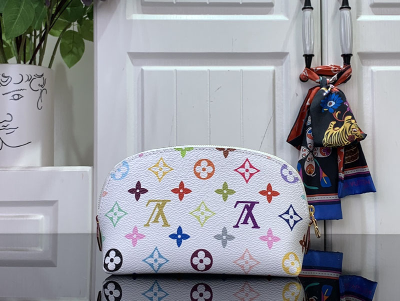 村上隆 ルイヴィトン LV × TM ポシェット・コスメティック PM マルチカラー M13744 モノグラム ゴールド金具 ルイヴィトン 村上隆 昔 - 画像 (8)