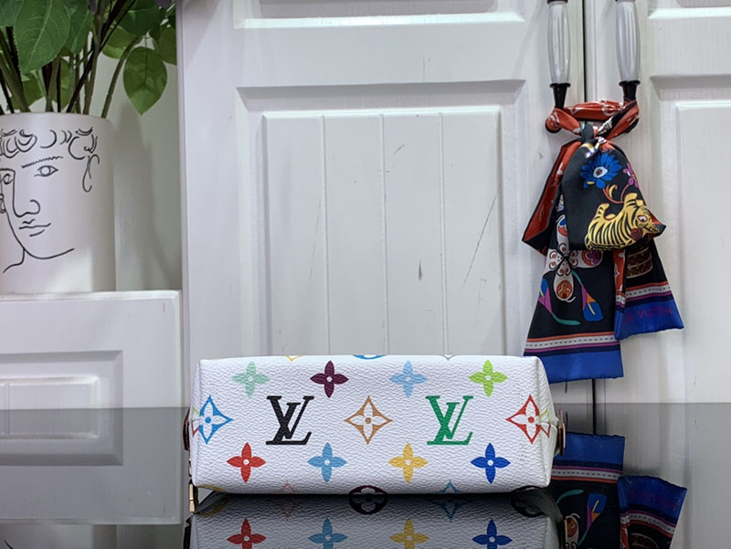 村上隆 ルイヴィトン LV × TM ポシェット・コスメティック PM マルチカラー M13744 モノグラム ゴールド金具 ルイヴィトン 村上隆 昔 - 画像 (7)