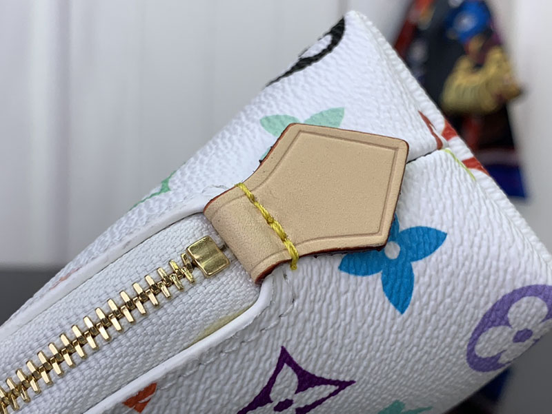 村上隆 ルイヴィトン LV × TM ポシェット・コスメティック PM マルチカラー M13744 モノグラム ゴールド金具 ルイヴィトン 村上隆 昔 - 画像 (5)