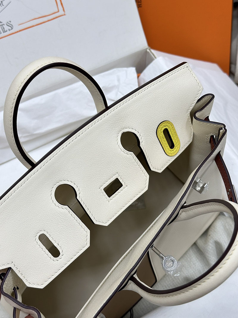 人気色 H品 エルメス バーキン25 カラーマティック ナタ×キュイーブル スイフト シルバー金具 2517789 バーキン カラーマティック 定価 - 画像 (2)
