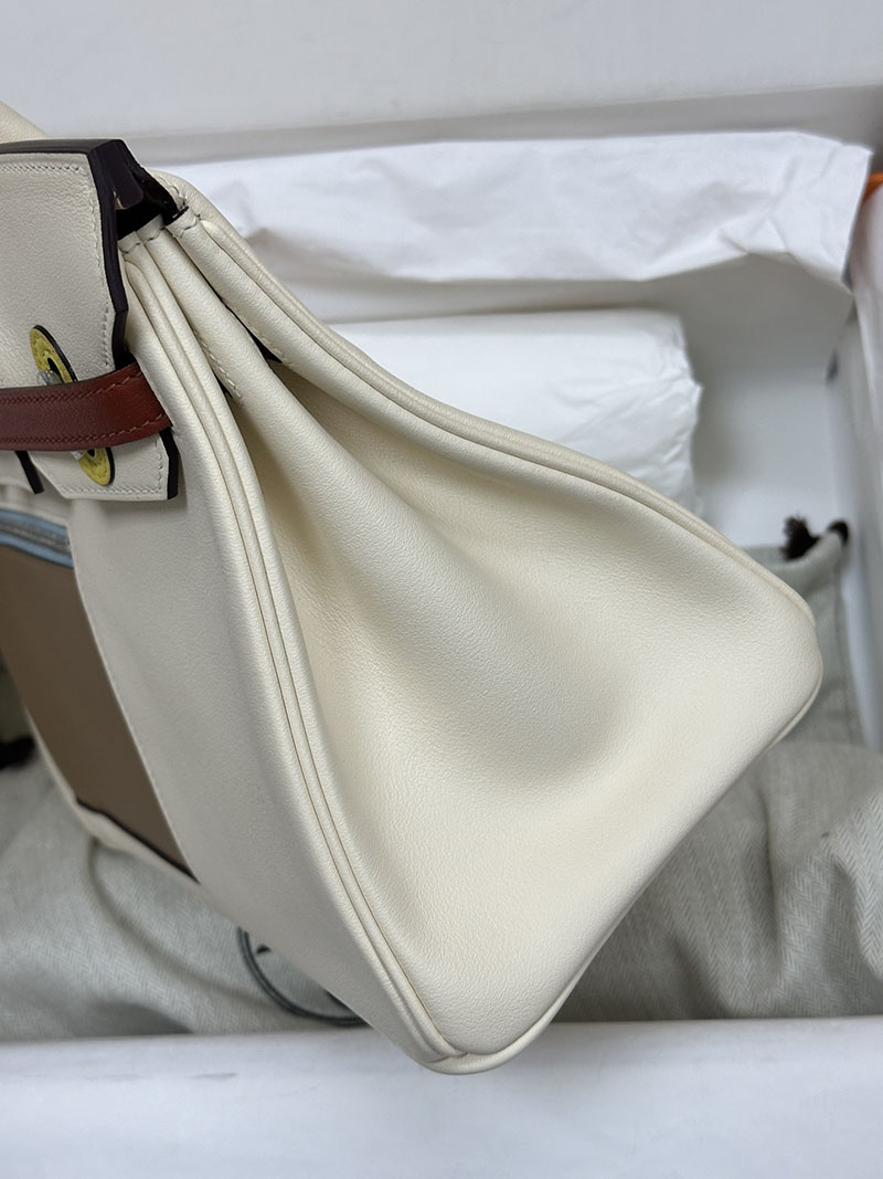 人気色 H品 エルメス バーキン25 カラーマティック ナタ×キュイーブル スイフト シルバー金具 2517789 バーキン カラーマティック 定価 - 画像 (8)