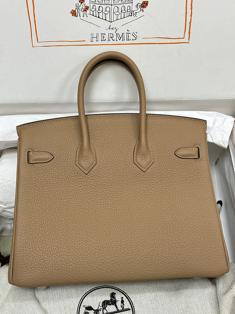 人気色 H品 エルメス バーキン25 チャイ トゴ シルバー金具 2517790 エルメス バーキン25 サイズ - 画像 (7)