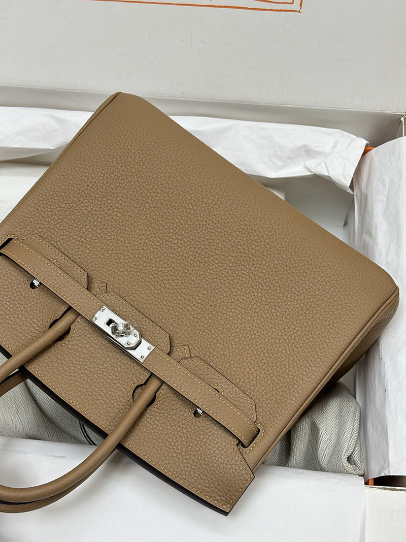 人気色 H品 エルメス バーキン25 チャイ トゴ シルバー金具 2517790 エルメス バーキン25 サイズ - 画像 (6)
