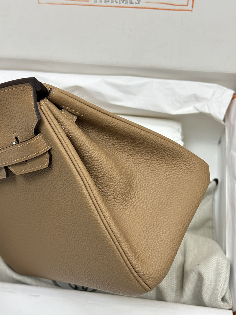 人気色 H品 エルメス バーキン25 チャイ トゴ シルバー金具 2517790 エルメス バーキン25 サイズ - 画像 (5)