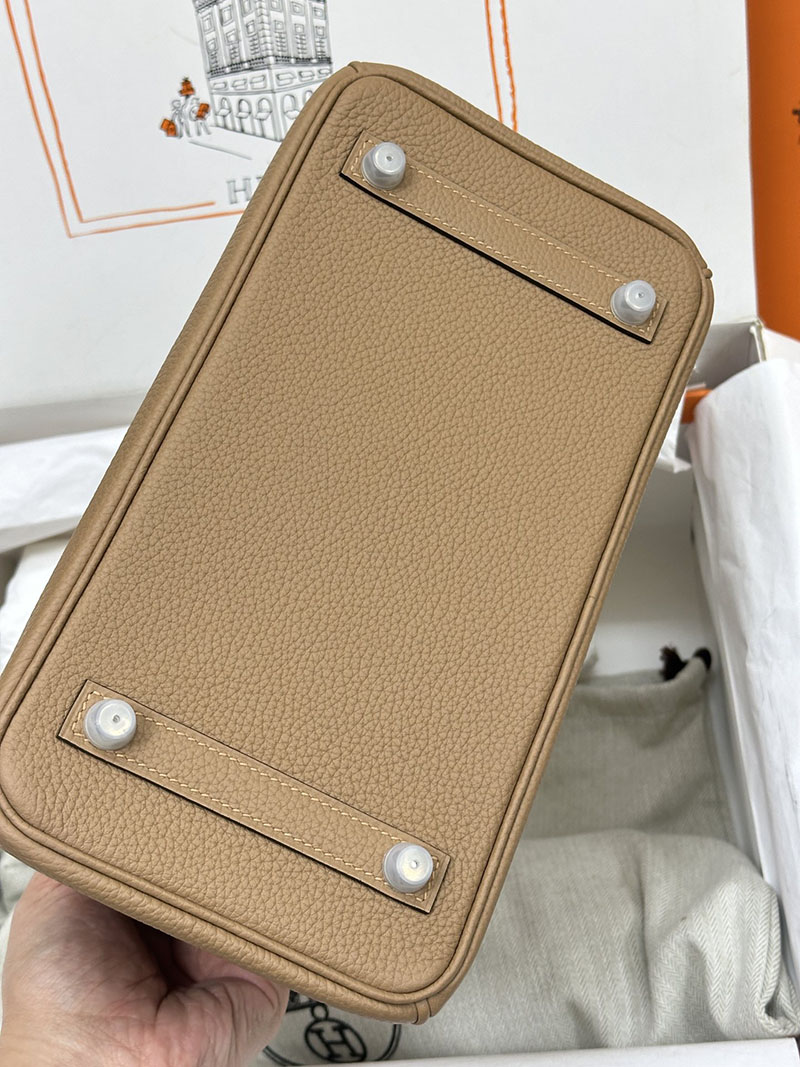 人気色 H品 エルメス バーキン25 チャイ トゴ シルバー金具 2517790 エルメス バーキン25 サイズ - 画像 (3)