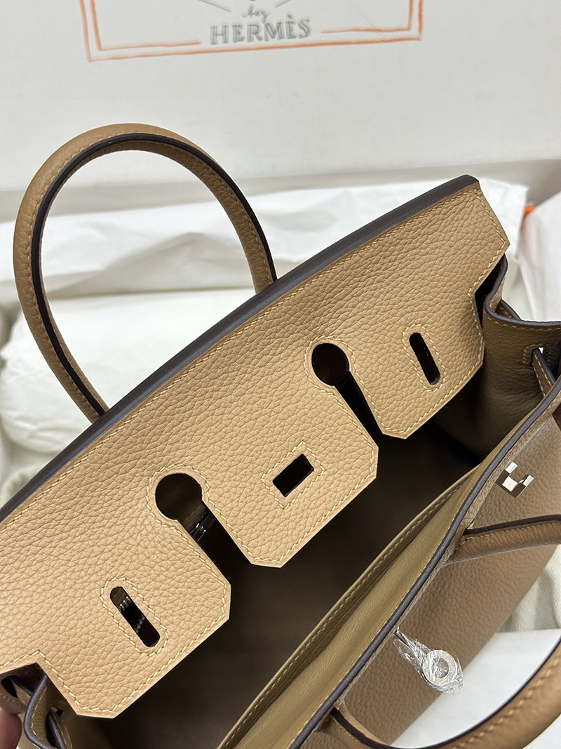 人気色 H品 エルメス バーキン25 チャイ トゴ シルバー金具 2517790 エルメス バーキン25 サイズ - 画像 (2)