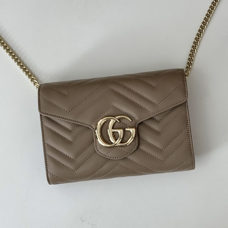 グッチ GGマーモント スーパーミニバッグ 474575 DTD1T 1523 トープ GUCCI グッチ ミニバッグ 人気 - 画像 (5)
