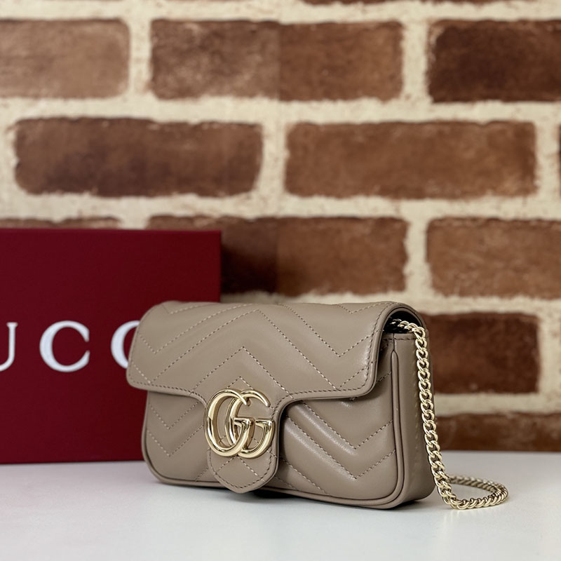 グッチ バッグ 人気 GUCCI GGマーモント スーパーミニバッグ 476433 DTDHD 1523 トープ グッチ ミニバッグ 人気 - 画像 (6)