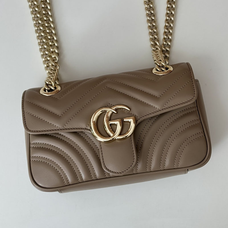 グッチ バッグ 人気 GUCCI GGマーモント ミニ ショルダーバッグ 446744 AAER0 1523 トープ グッチ ミニバッグ 人気 - 画像 (6)