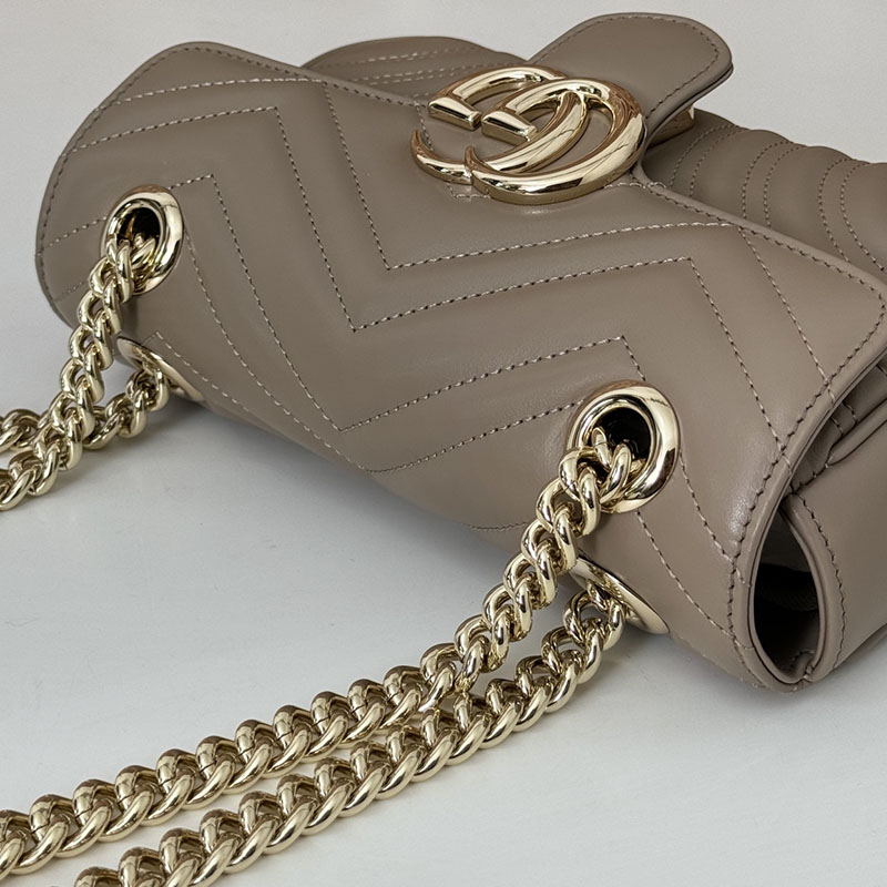 グッチ バッグ 人気 GUCCI GGマーモント ミニ ショルダーバッグ 446744 AAER0 1523 トープ グッチ ミニバッグ 人気 - 画像 (4)