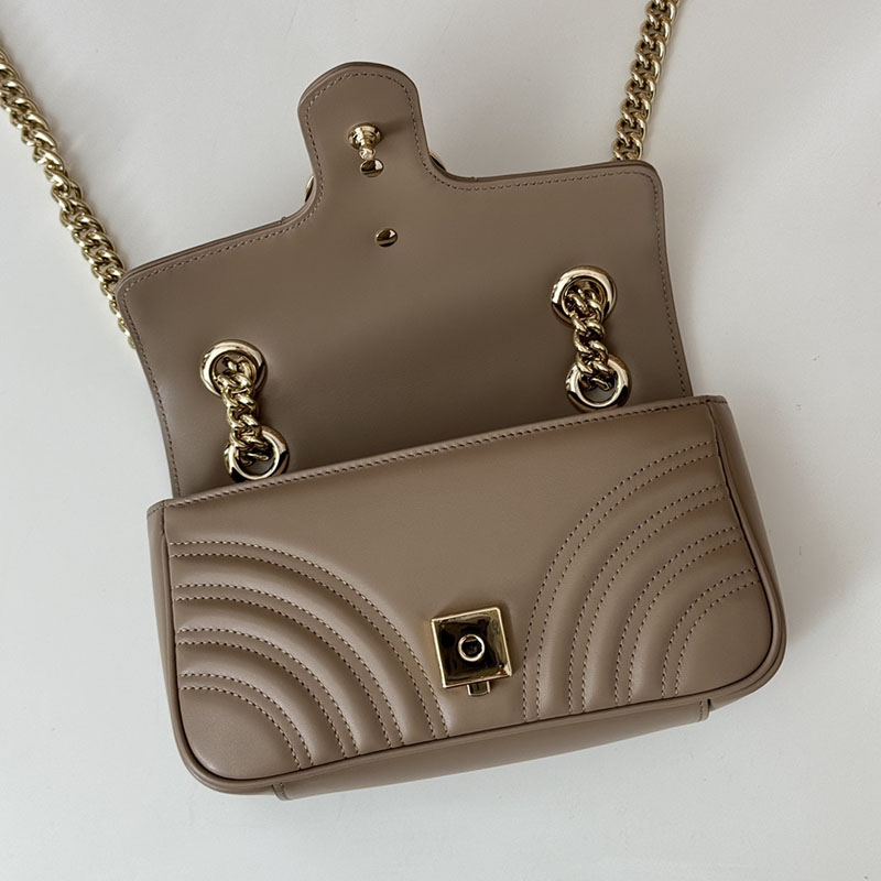 グッチ バッグ 人気 GUCCI GGマーモント ミニ ショルダーバッグ 446744 AAER0 1523 トープ グッチ ミニバッグ 人気 - 画像 (3)