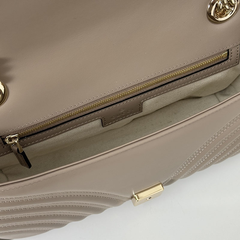 グッチ バッグ 人気 GUCCI GGマーモント スモール ショルダーバッグ 443497 AAER0 1523 トープ グッチ ミニバッグ 人気 - 画像 (2)