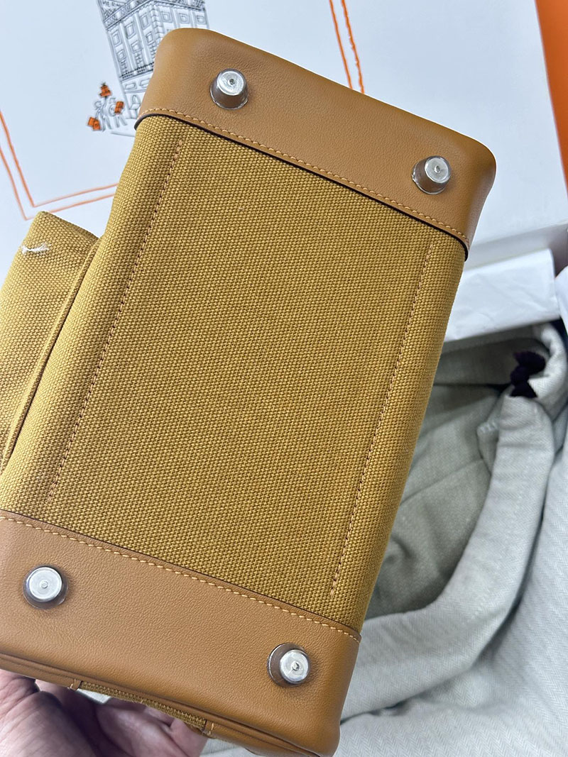 人気色 H品 エルメス バーキン25 カーゴ セサミ トワルゴエラン×スイフト シルバー金具 2517804 バーキンカーゴ 定価 - 画像 (3)