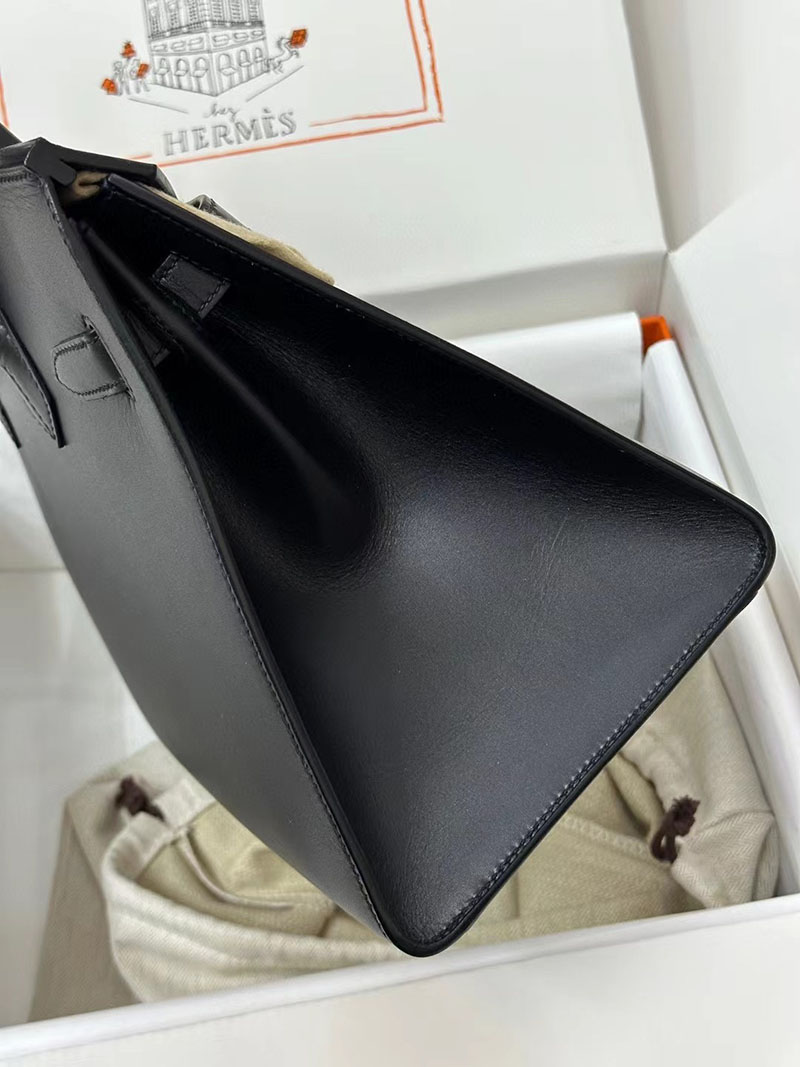 人気色 H品 エルメス バーキン30 セリエ 黒 ブラック ボックスカーフ シルバー金具 2517807 バーキン 外縫い 内縫い 人気 - 画像 (5)