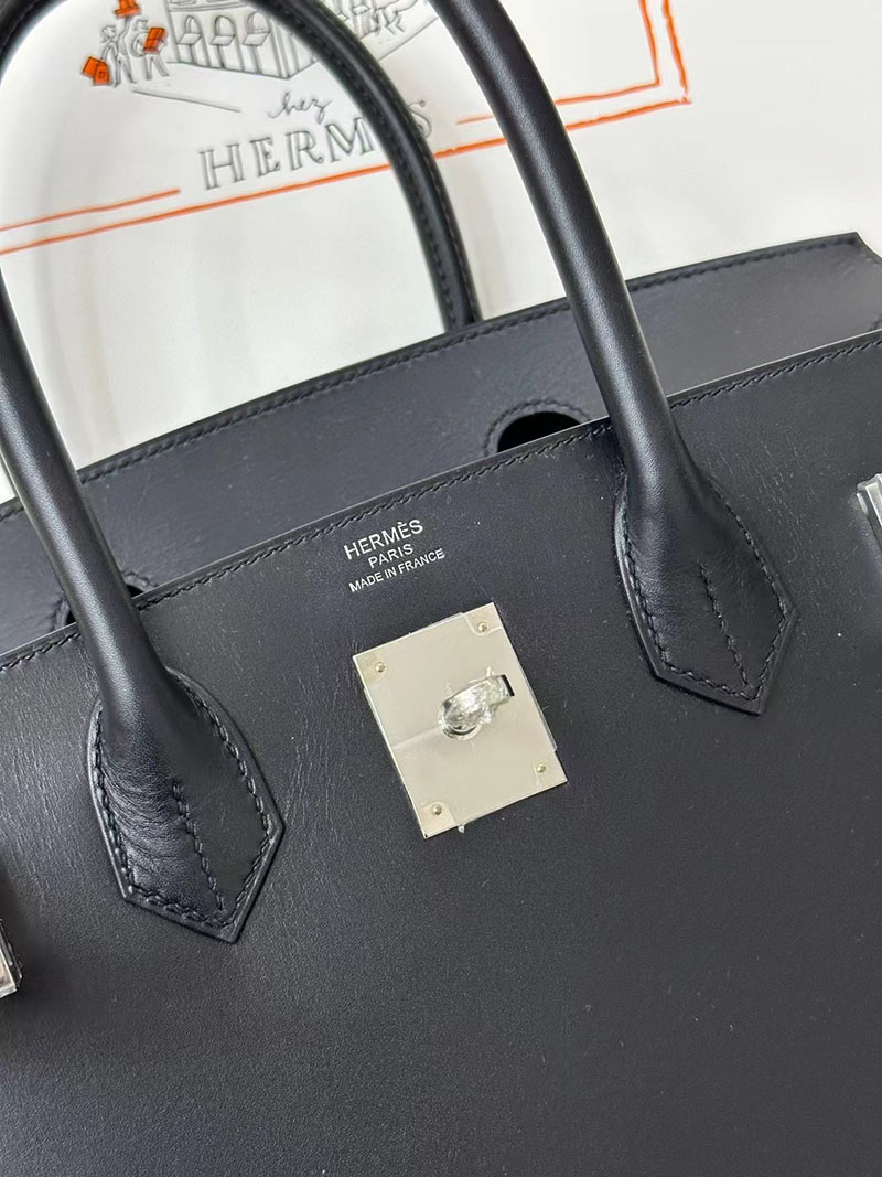 人気色 H品 エルメス バーキン30 セリエ 黒 ブラック ボックスカーフ シルバー金具 2517807 バーキン 外縫い 内縫い 人気 - 画像 (2)