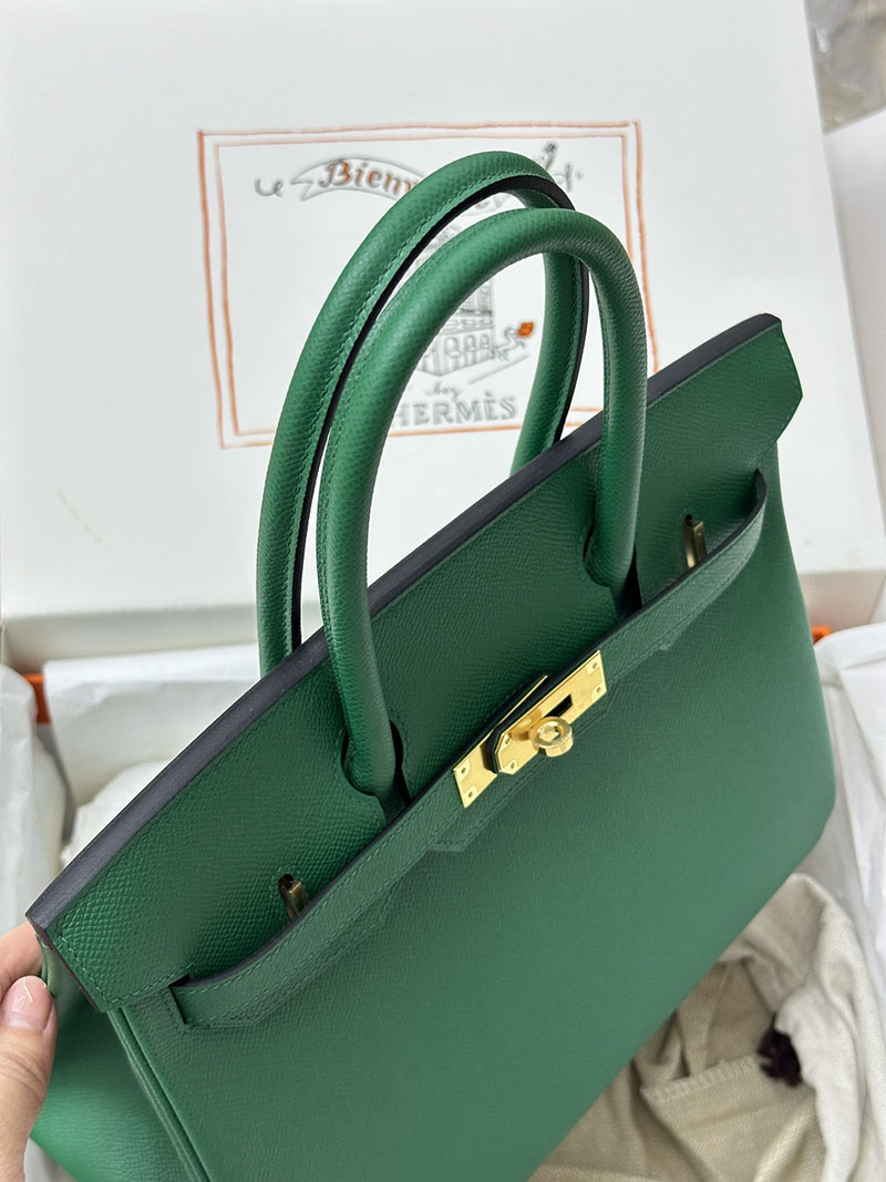 人気色 H品 エルメス バーキン30 ヴェールヴェルティゴ ヴォーエプソン ゴールド金具 2517808 バーキン 値段 新品 - 画像 (5)