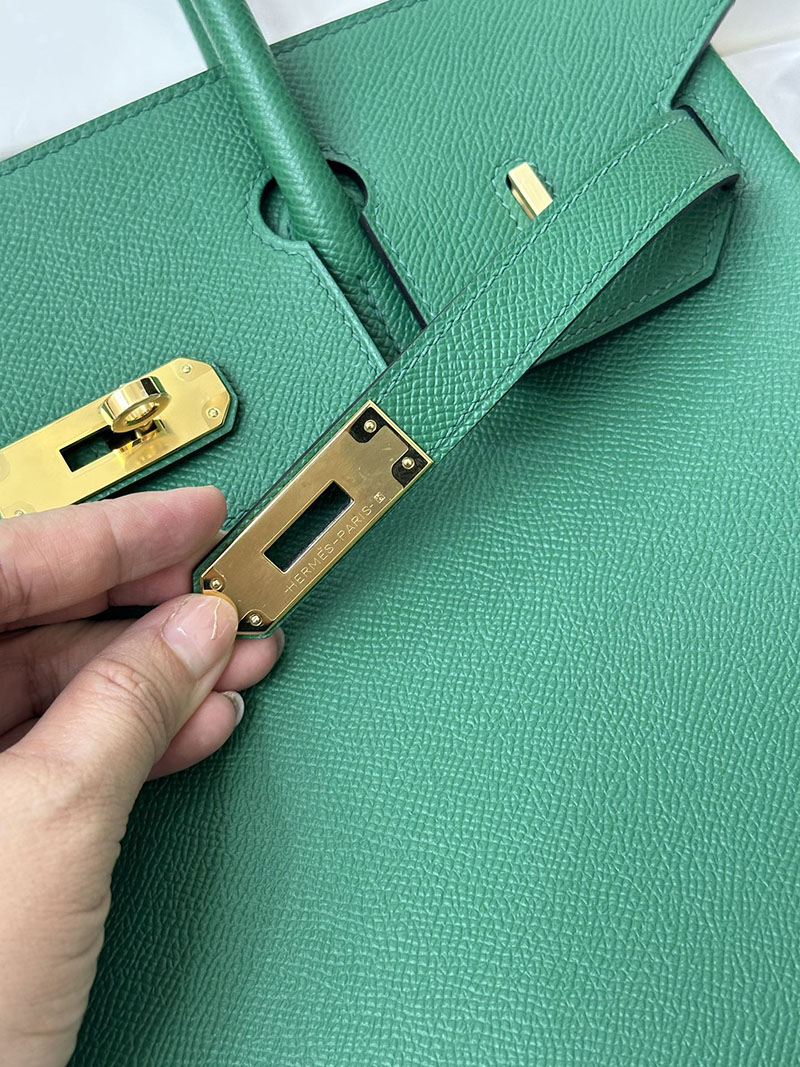 人気色 H品 エルメス バーキン30 ヴェールヴェルティゴ ヴォーエプソン ゴールド金具 2517808 バーキン 値段 新品 - 画像 (3)