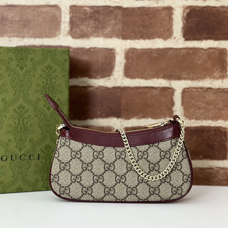 グッチ バッグ 人気 GUCCI パンダ ディテール GG ミニバッグ 818763 FAEEO 8575 ベージュ&ダークブラウン 大人 可愛い ミニバッグ - 画像 (5)