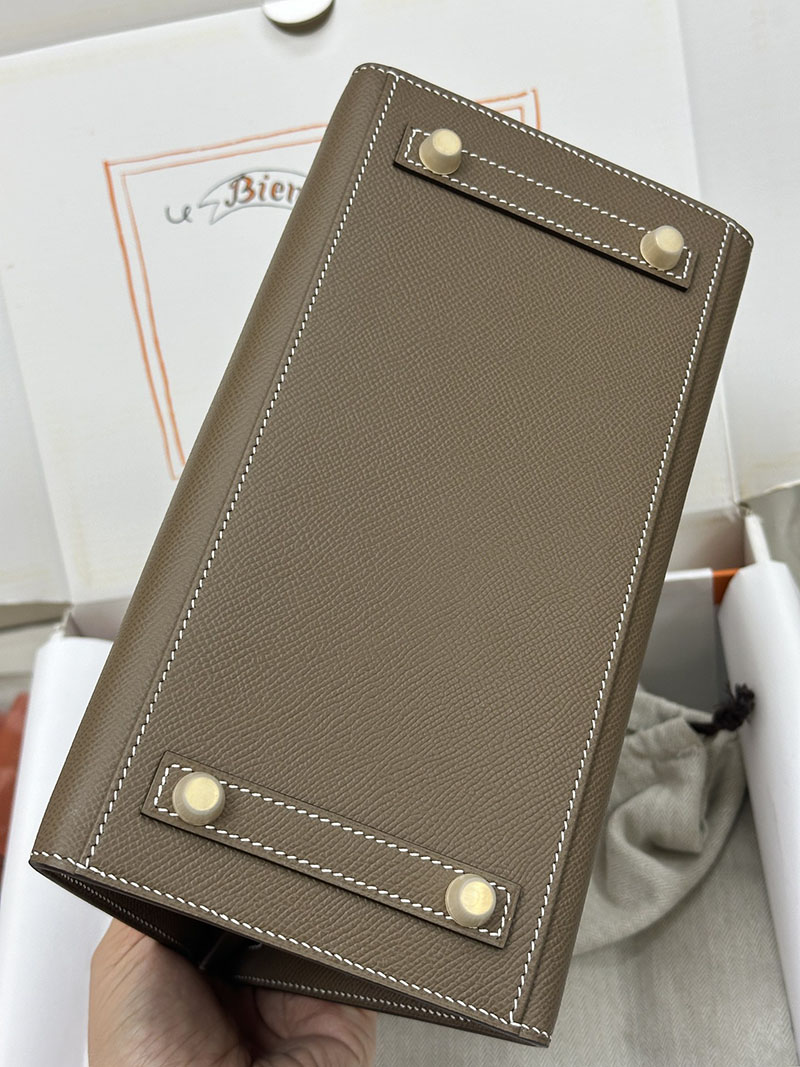 人気色 H品 エルメス バーキン25 セリエ エトゥープ ヴォーエプソン ゴールド金具 2517810 エルメス バーキン 購入方法 - 画像 (5)