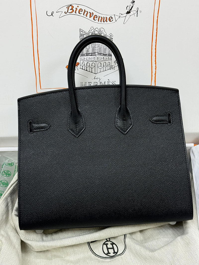 人気色 H品 エルメス バーキン25 セリエ 黒 ブラック ヴォーエプソン シルバー金具 2517811 エルメスバーキン25 セリエ - 画像 (11)