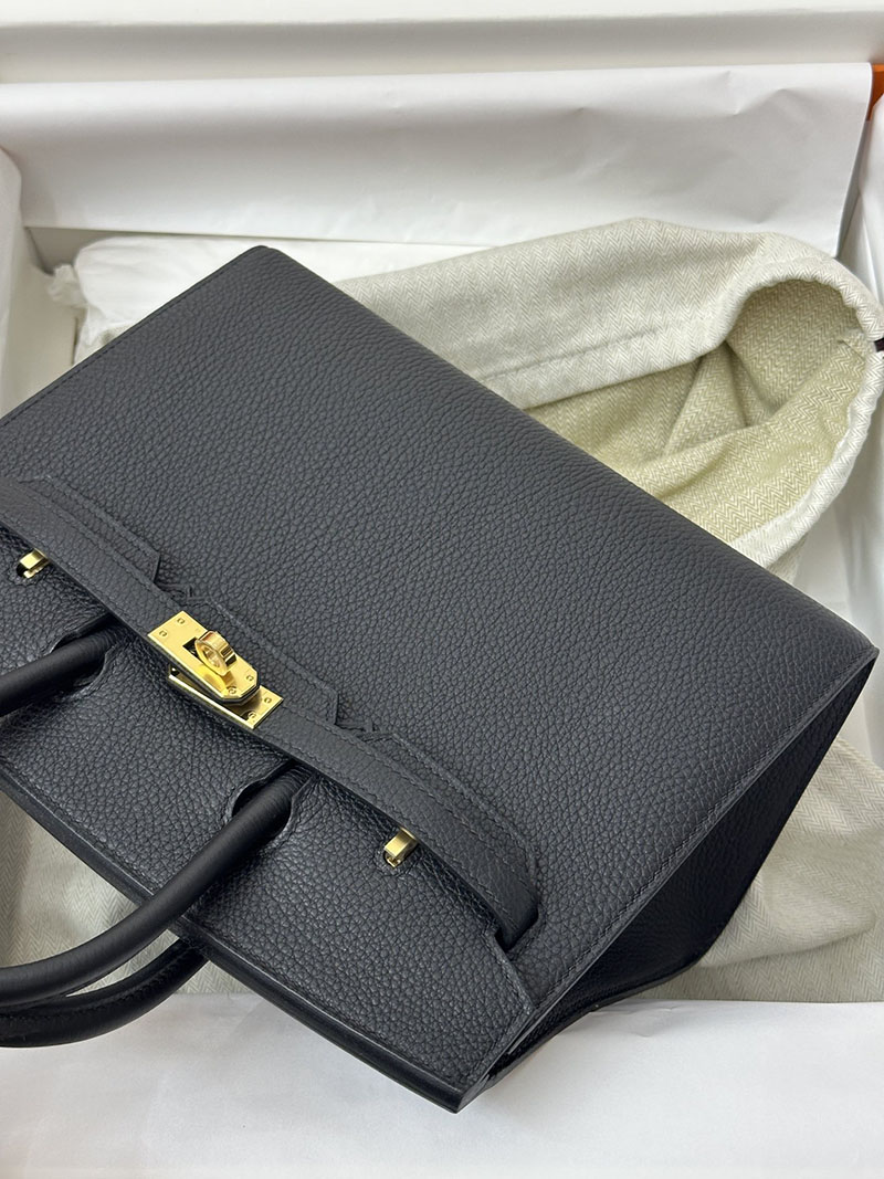 人気色 H品 エルメス バーキン25 セリエ 黒 ブラック トゴ ゴールド金具 2517812 エルメスバーキン25 セリエ - 画像 (7)