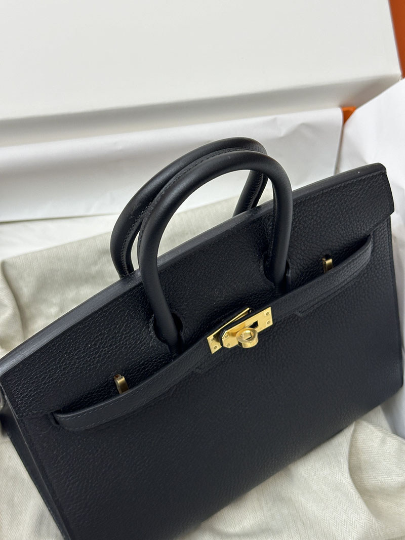 人気色 H品 エルメス バーキン25 セリエ 黒 ブラック トゴ ゴールド金具 2517812 エルメスバーキン25 セリエ - 画像 (6)
