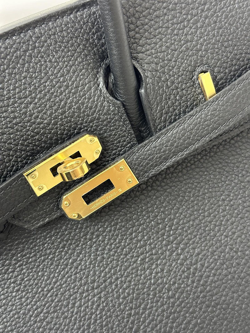 人気色 H品 エルメス バーキン25 セリエ 黒 ブラック トゴ ゴールド金具 2517812 エルメスバーキン25 セリエ - 画像 (5)