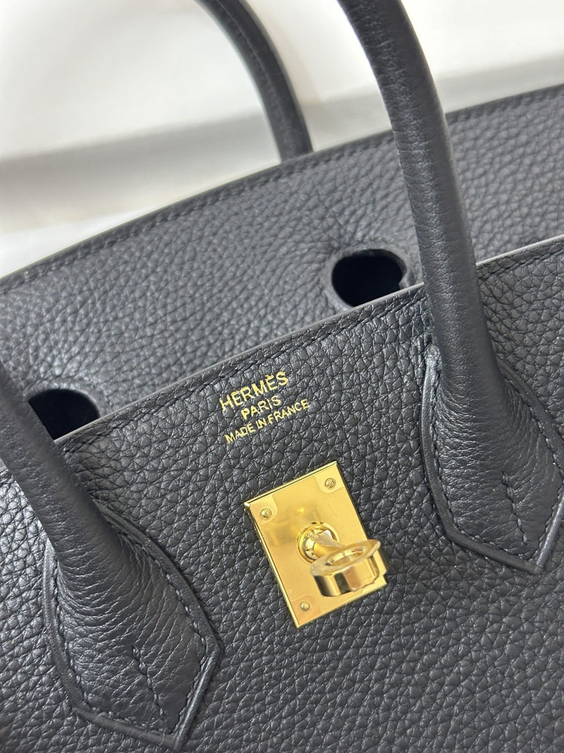 人気色 H品 エルメス バーキン25 セリエ 黒 ブラック トゴ ゴールド金具 2517812 エルメスバーキン25 セリエ - 画像 (4)