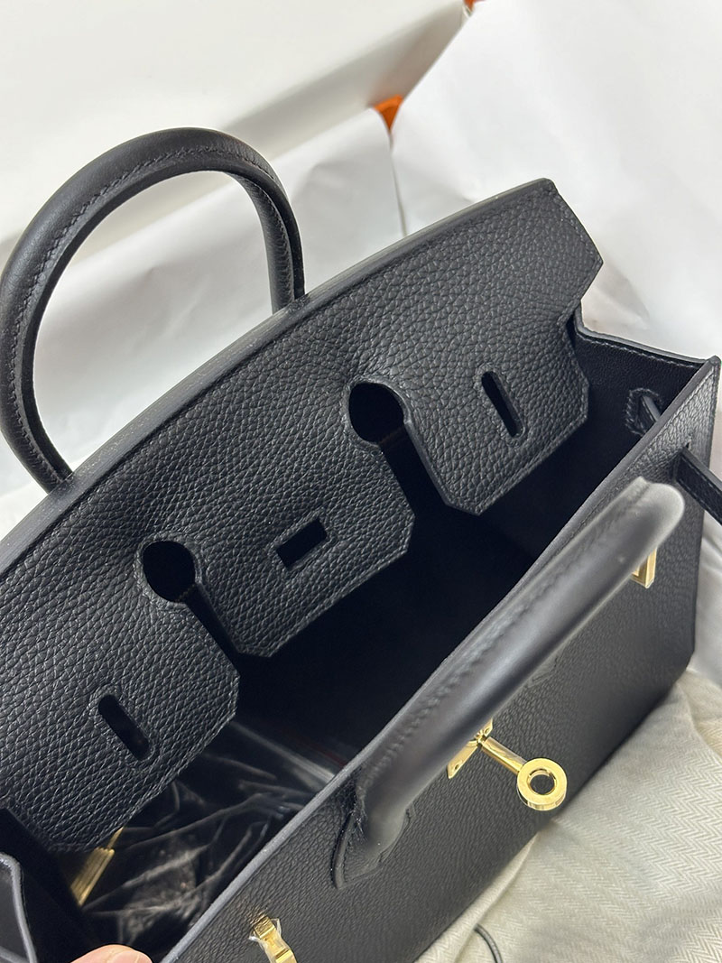 人気色 H品 エルメス バーキン25 セリエ 黒 ブラック トゴ ゴールド金具 2517812 エルメスバーキン25 セリエ - 画像 (3)