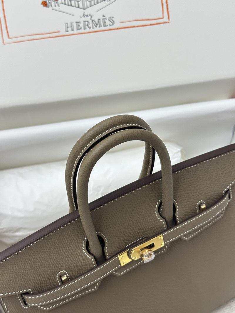 人気色 H品 エルメス バーキン25 セリエ エトゥープ ヴォーエプソン ゴールド金具 2517814 エルメスバーキン25 セリエ - 画像 (7)