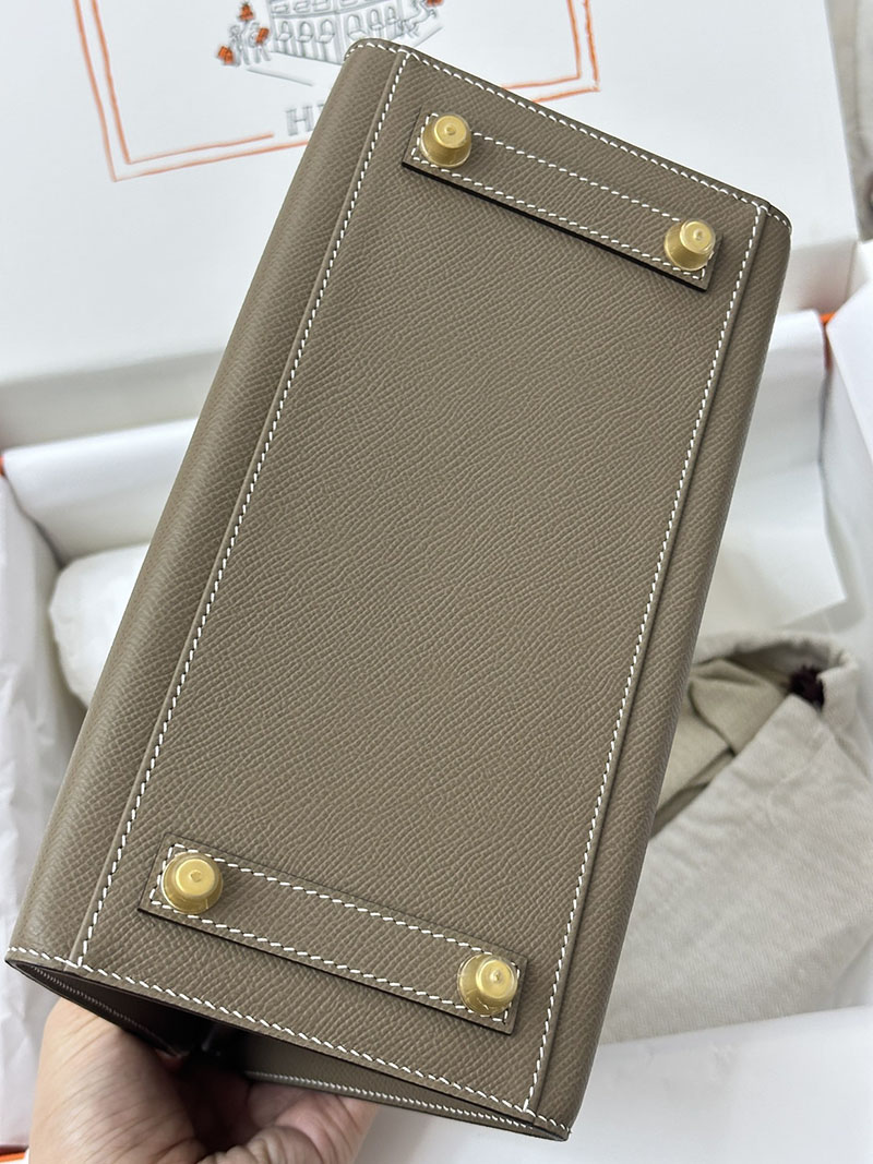 人気色 H品 エルメス バーキン25 セリエ エトゥープ ヴォーエプソン ゴールド金具 2517814 エルメスバーキン25 セリエ - 画像 (6)
