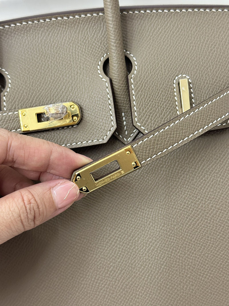 人気色 H品 エルメス バーキン25 セリエ エトゥープ ヴォーエプソン ゴールド金具 2517814 エルメスバーキン25 セリエ - 画像 (5)