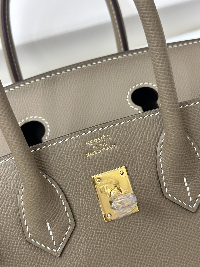 人気色 H品 エルメス バーキン25 セリエ エトゥープ ヴォーエプソン ゴールド金具 2517814 エルメスバーキン25 セリエ - 画像 (3)