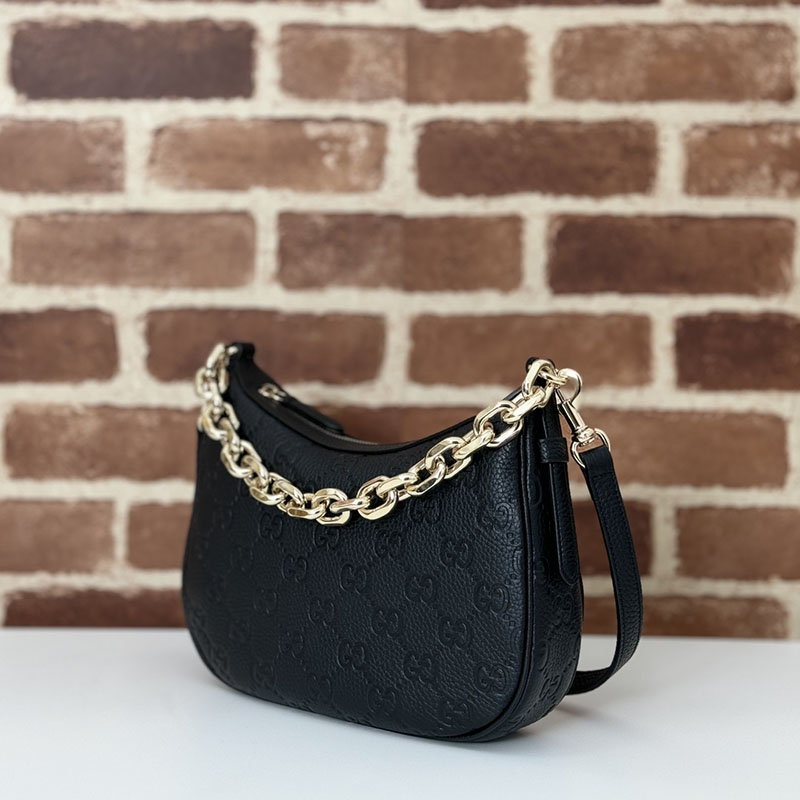グッチ バッグ 人気 GUCCI GGエンブレム スモール ショルダーバッグ 815409 AAEEM 1000 ブラック グッチ ショルダーバッグ人気 - 画像 (6)