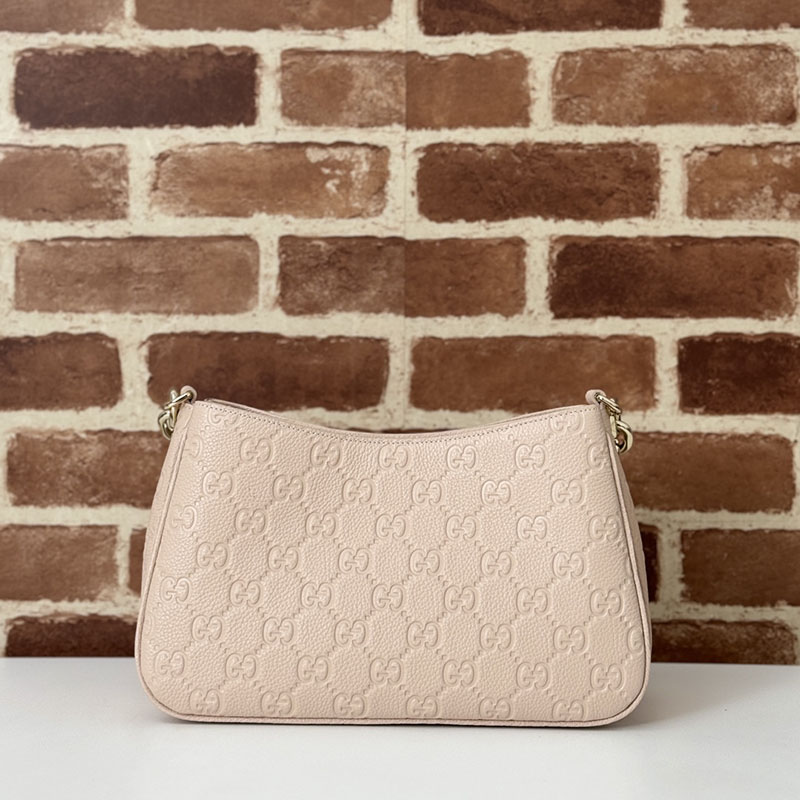 グッチ バッグ 人気 GUCCI GG EMBLEM SMALL SHOULDER BAG 815263 AAEEM 6802 ライトピンク グッチ ショルダーバッグ人気 - 画像 (3)