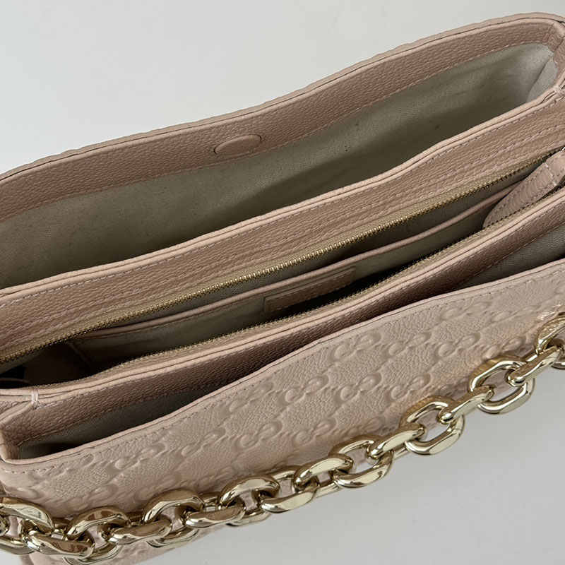 グッチ バッグ 人気 GUCCI GG EMBLEM SMALL SHOULDER BAG 815263 AAEEM 6802 ライトピンク グッチ ショルダーバッグ人気 - 画像 (5)