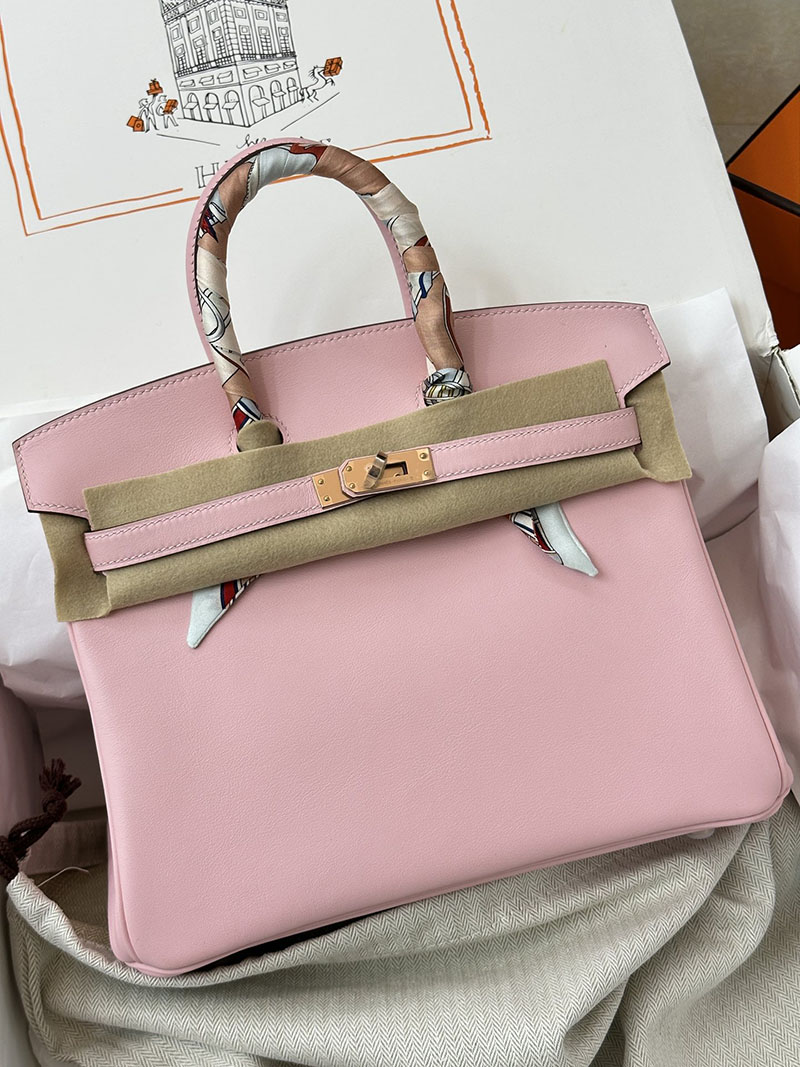 人気色 H品 エルメス バーキン25 ローズサクラ スイフト ローズゴールド金具 2517835 並行輸入品 安すぎる - 画像 (8)
